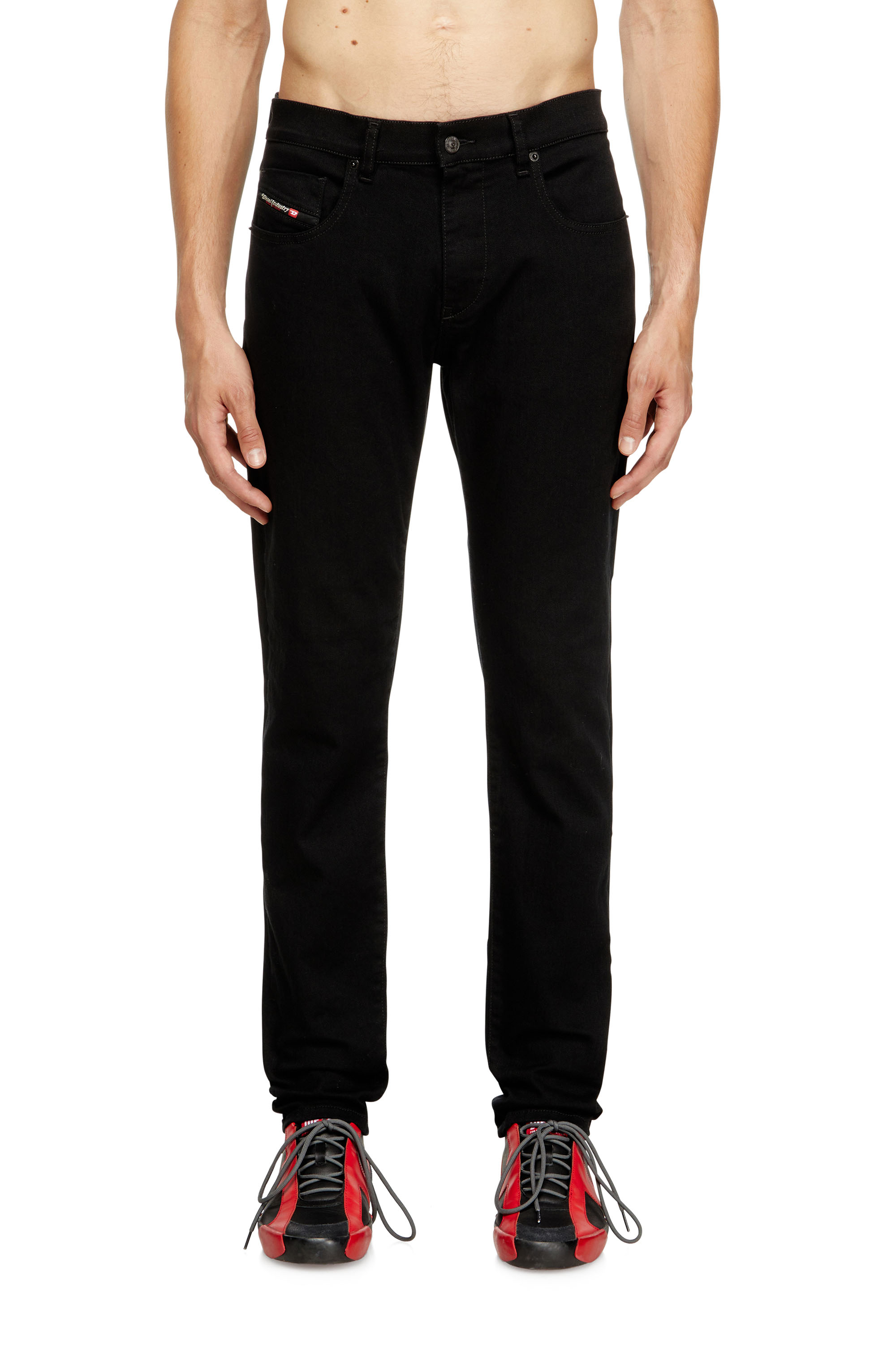 Diesel - Man's Slim Jeans 2019 D-Strukt 069YP, Black/Dark grey - 1
